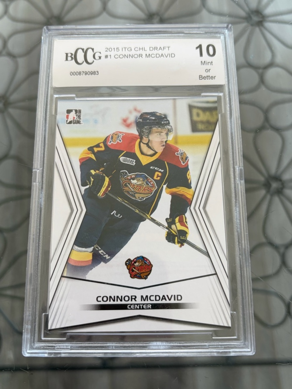 🇨🇦NOW $40🍀 Connor McDavid 2015 Oilers Rookie RC Hockey Card Beckett Graded 10